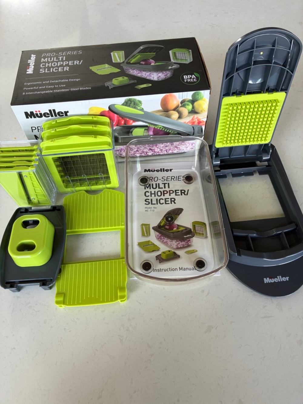 Mueller Pro-Series Multi Chopper & Slicer - Lime Green